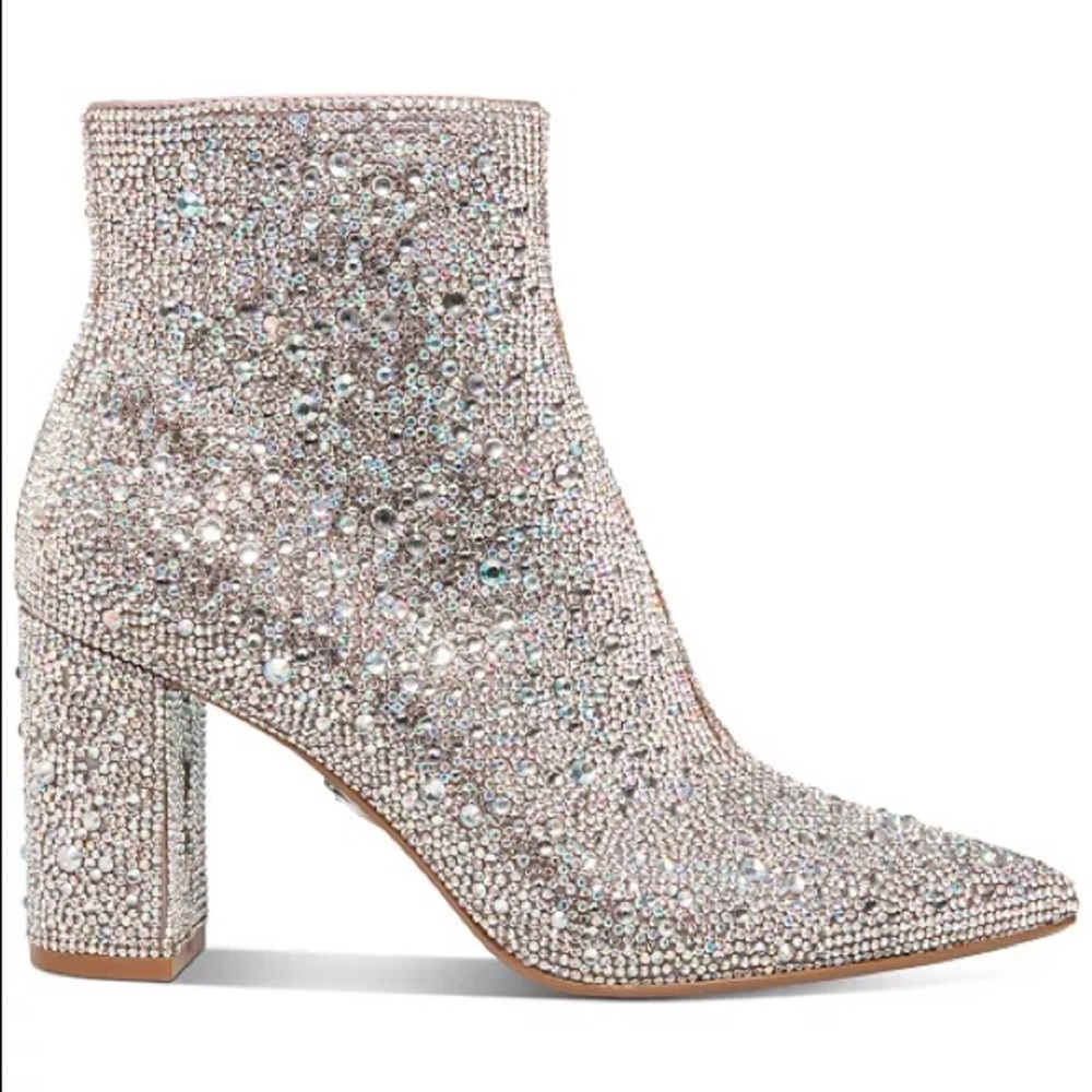 Brand new betsey Johnson sequin heel booties, never worn, new with tags